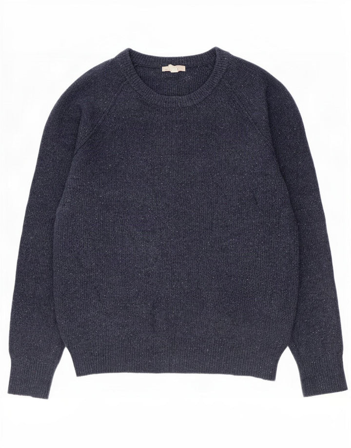 Maglione maglione girocollo da uomo Gap in lana screziata media blu navy