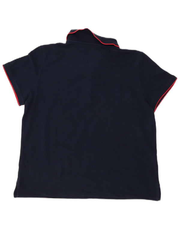 Crew Clothing Polo da donna UK 14 Large in cotone blu navy