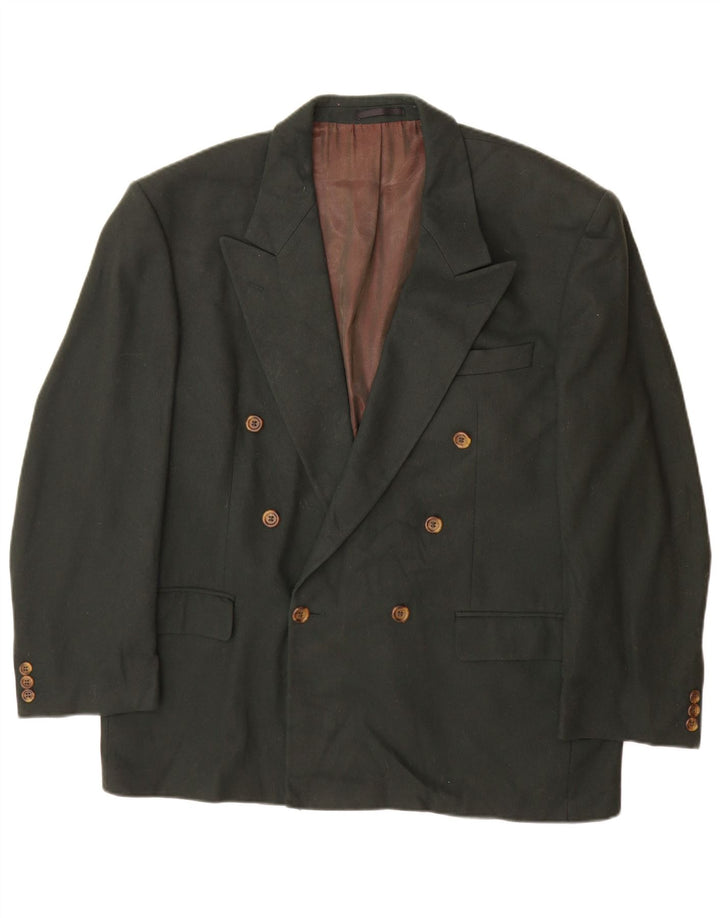 Giacca blazer doppiopetto da uomo St Michael UK 42 XL verde lana vergine