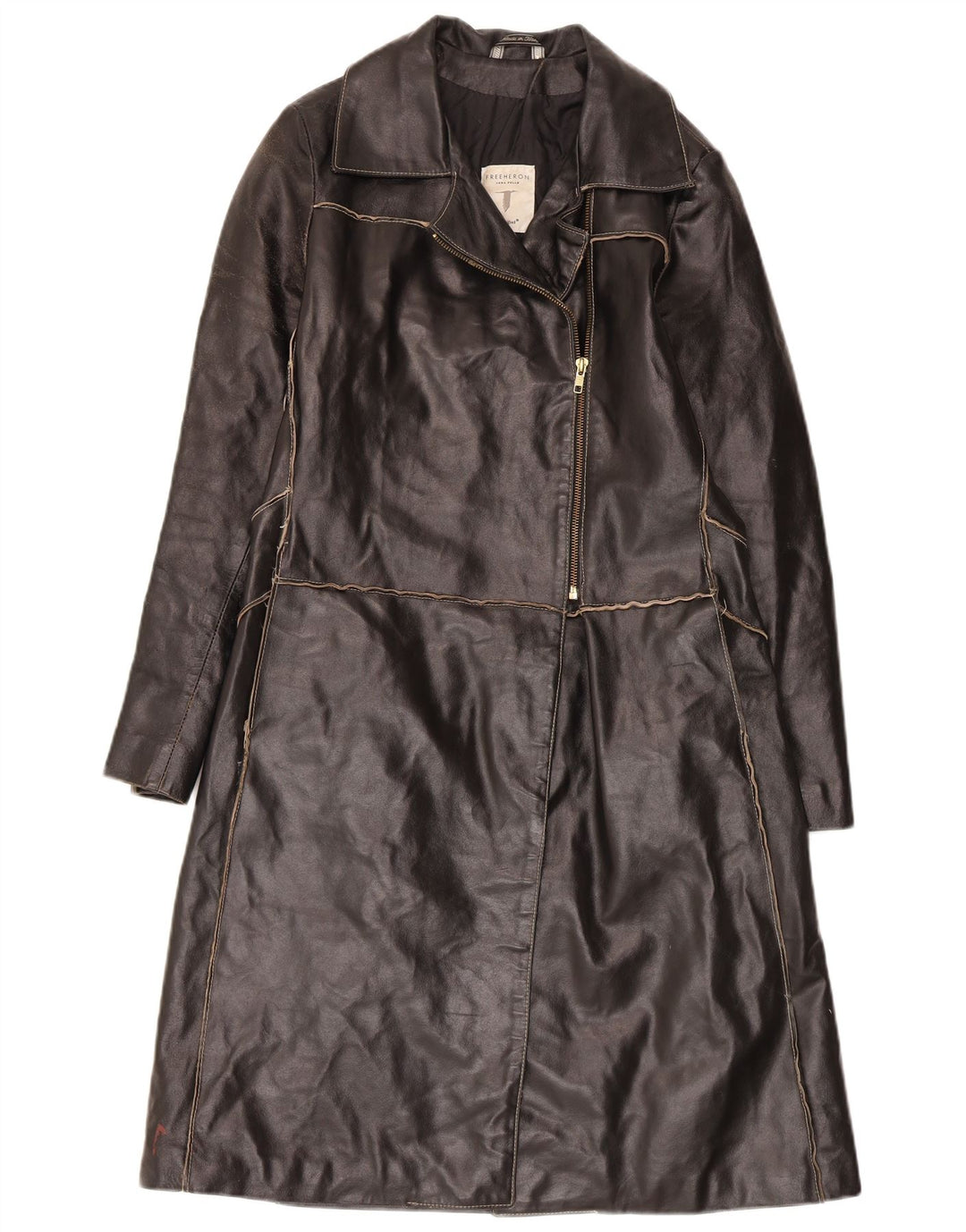 Trench Donna In Pelle Conbipel IT 42 Medio Nero