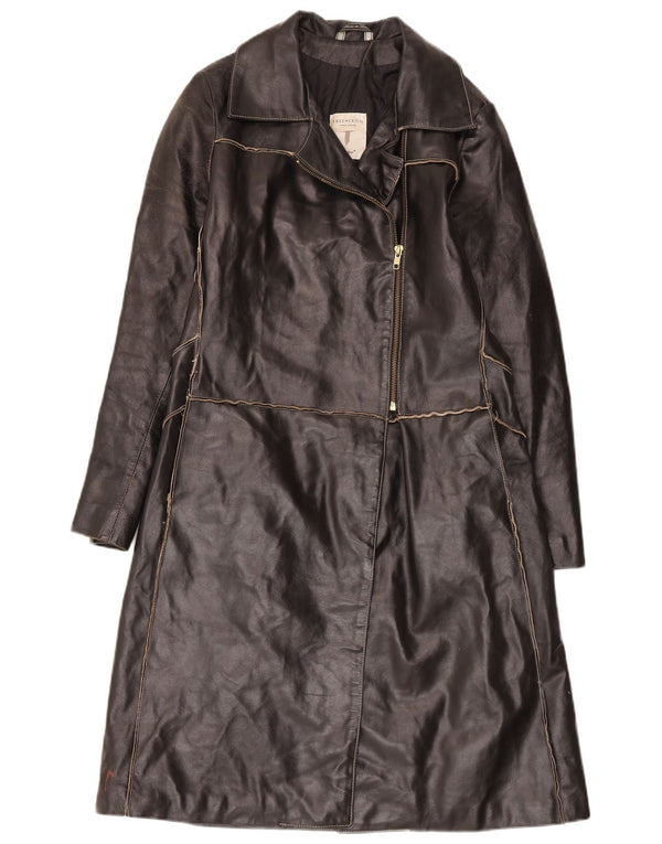 Trench Donna In Pelle Conbipel IT 42 Medio Nero