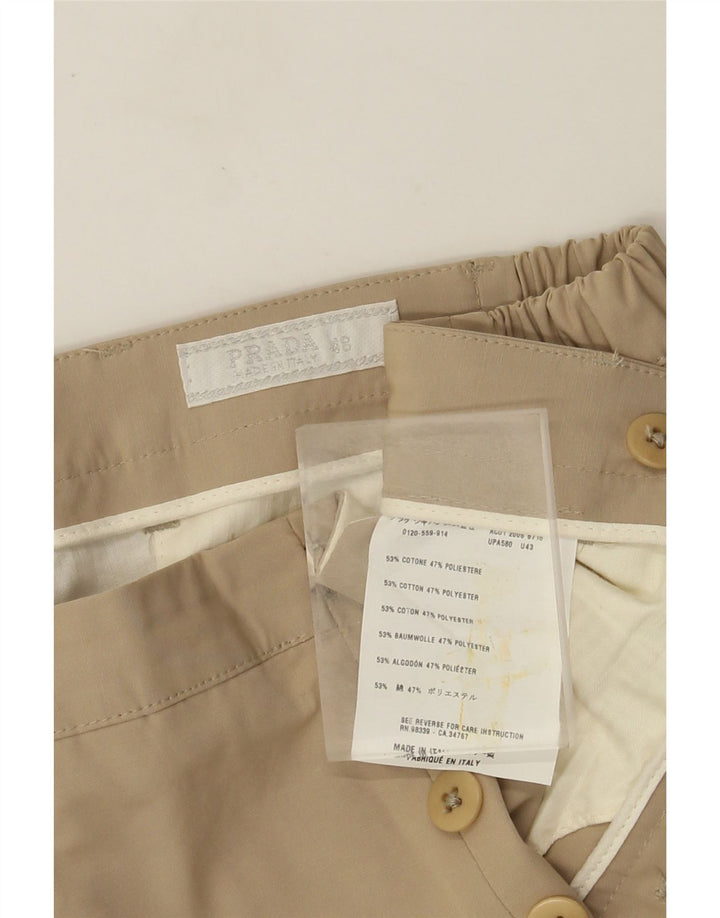 Pantaloncini chino da uomo Prada IT 48 medio W32 cotone beige