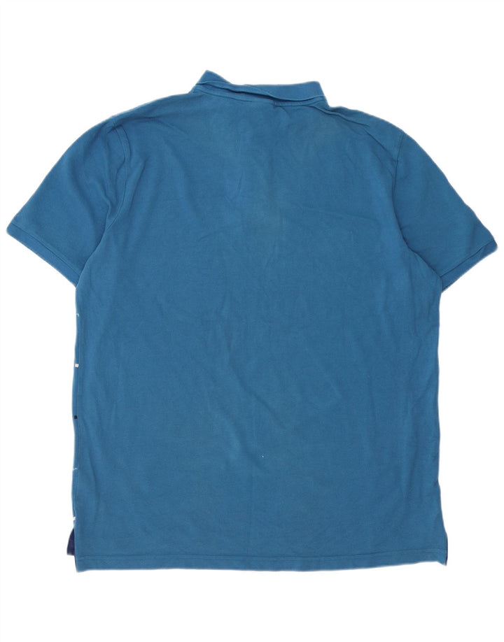 Polo NIKE da uomo XL in cotone a righe blu