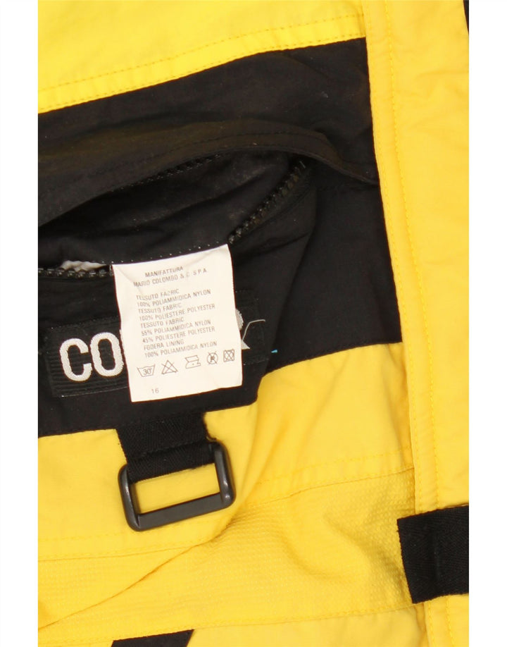Giacca da sci con cappuccio per ragazzi COLMAR 15-16 anni in nylon color block giallo