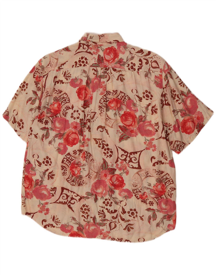 Camicia a maniche corte da uomo Quarry Large in viscosa floreale multicolore