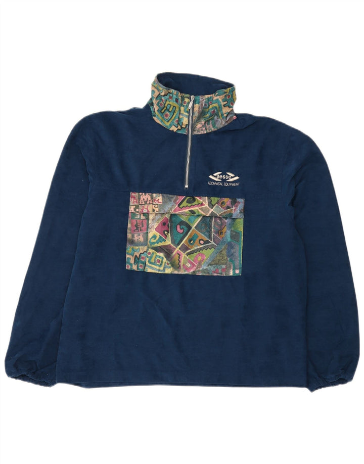 Tuta da uomo Aesse, vestibilità ampia, pullover, piccola, blu navy geometrica