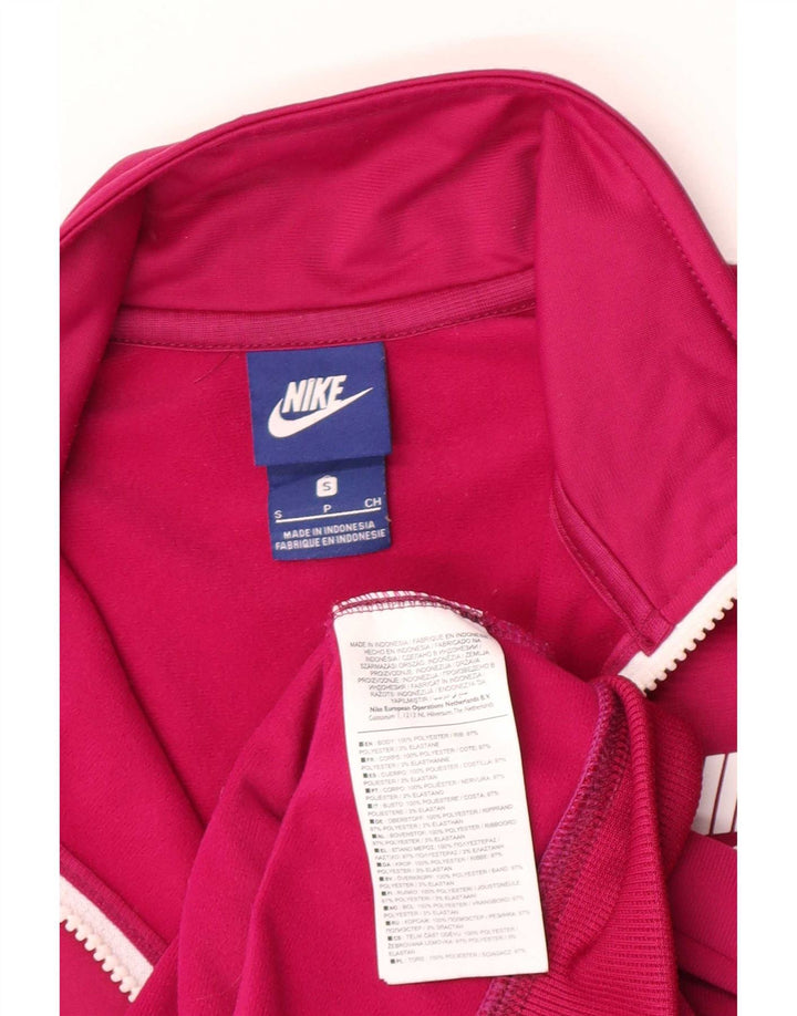 Giacca da tuta da donna Nike UK 10 Small Rosa Poliestere