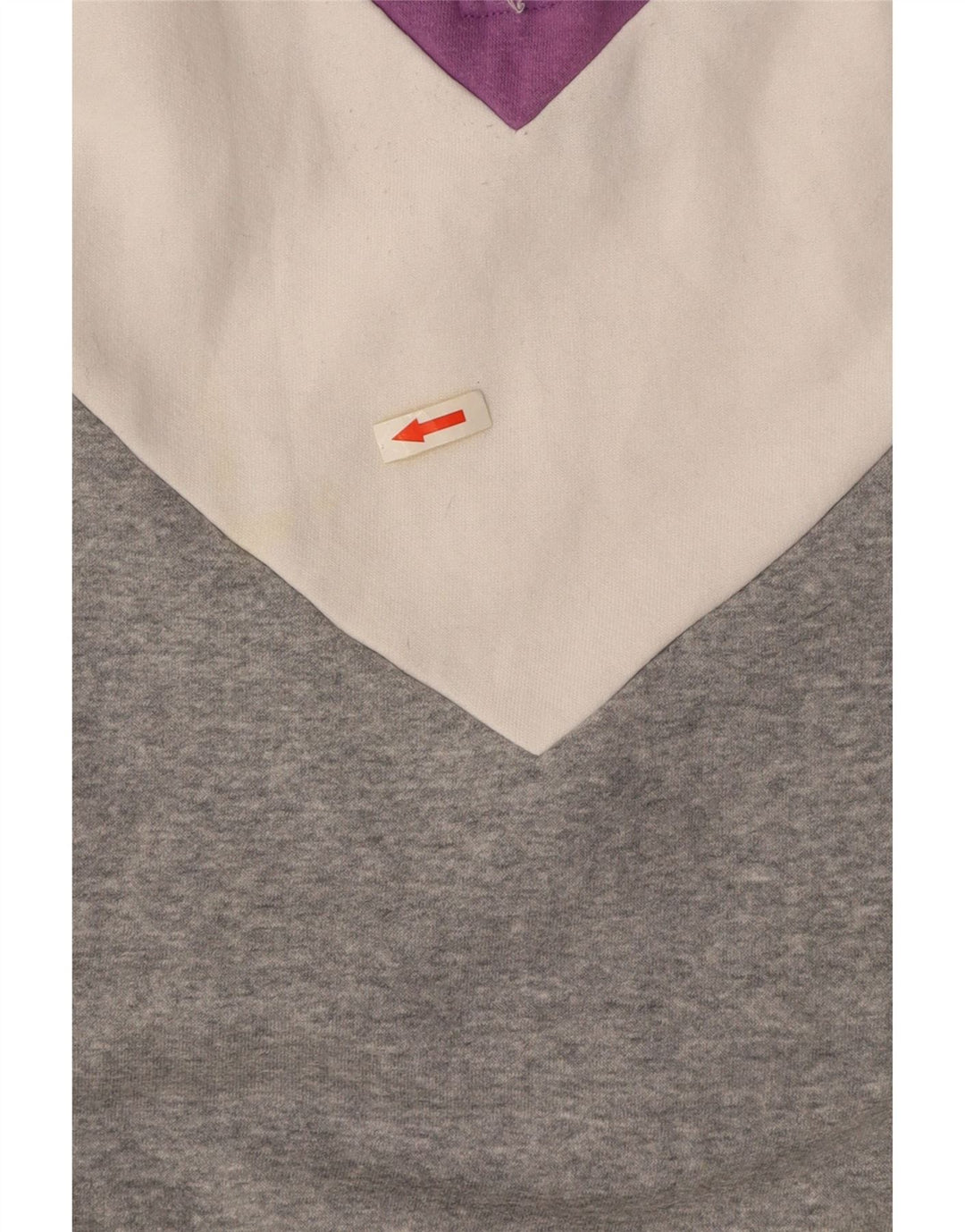 Felpa da donna con zip 1/4 FILA Maglione UK 14 Cotone color block grigio medio