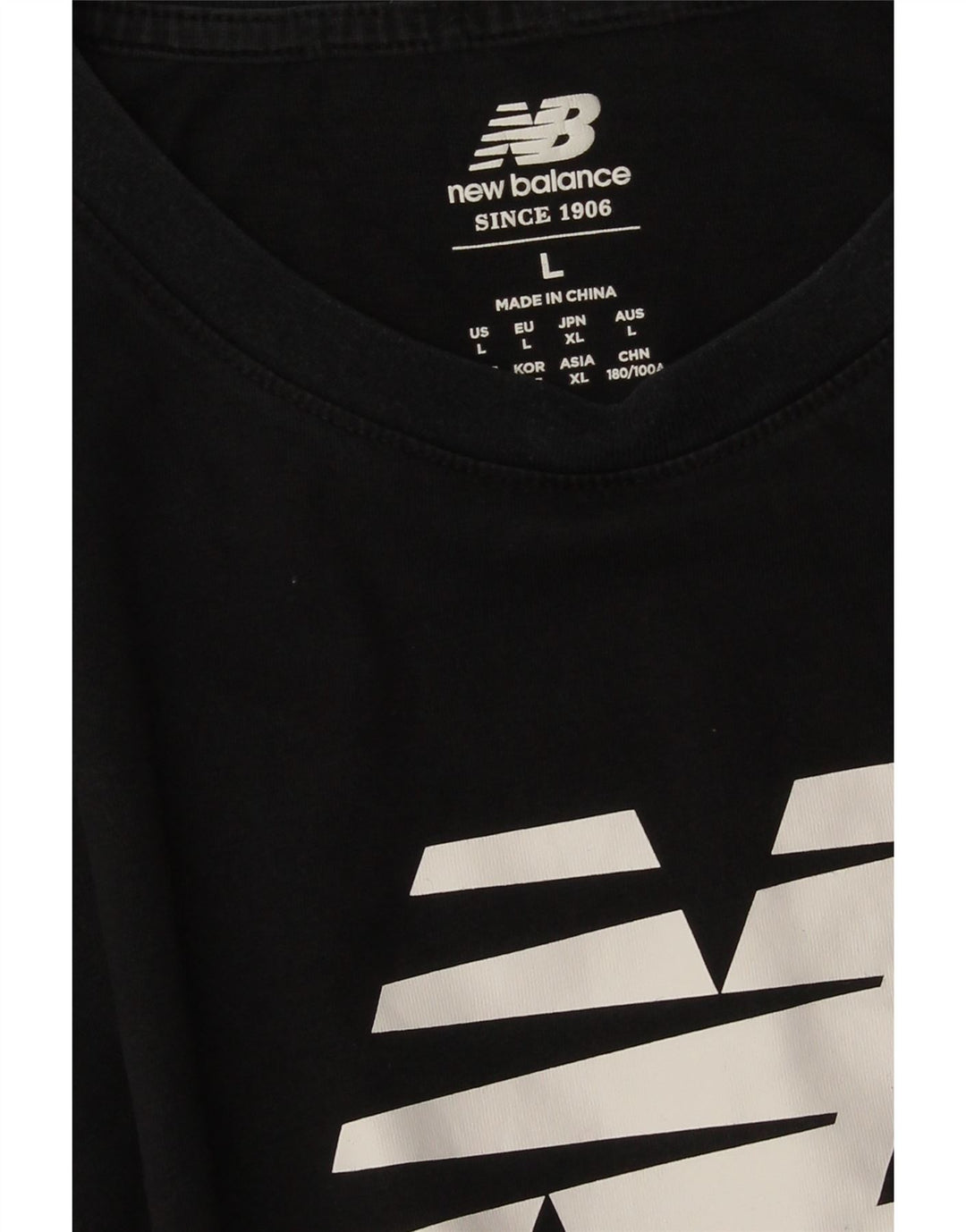 Maglietta grafica da uomo NEW BALANCE Top grande nera