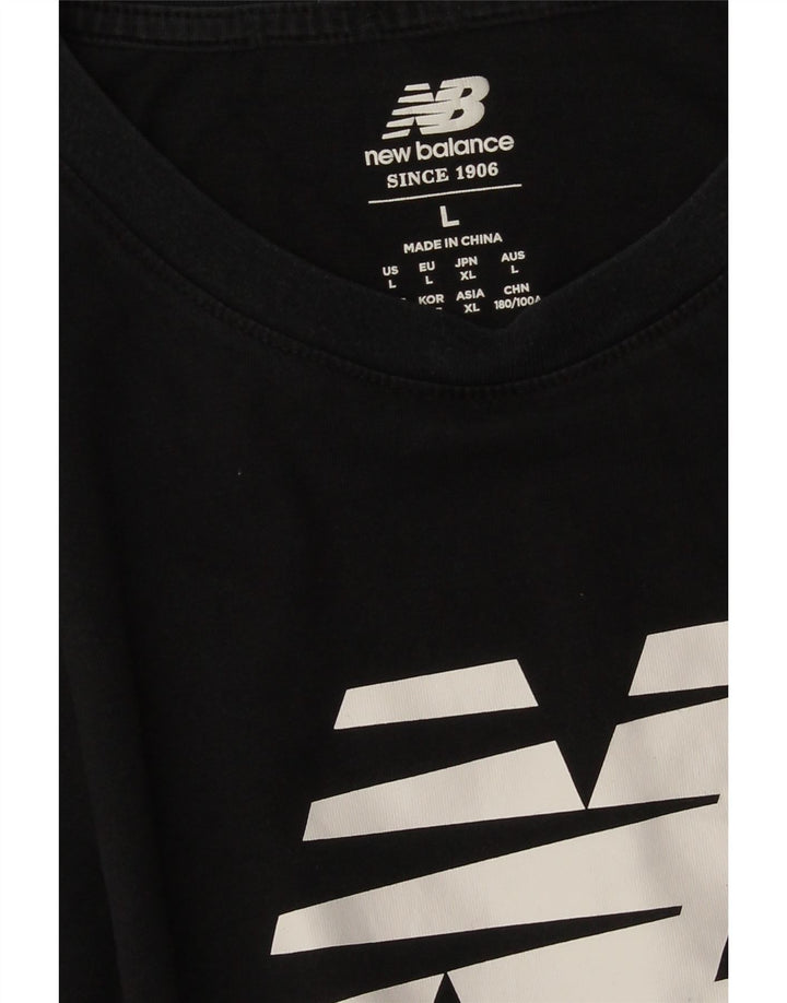 Maglietta grafica da uomo NEW BALANCE Top grande nera