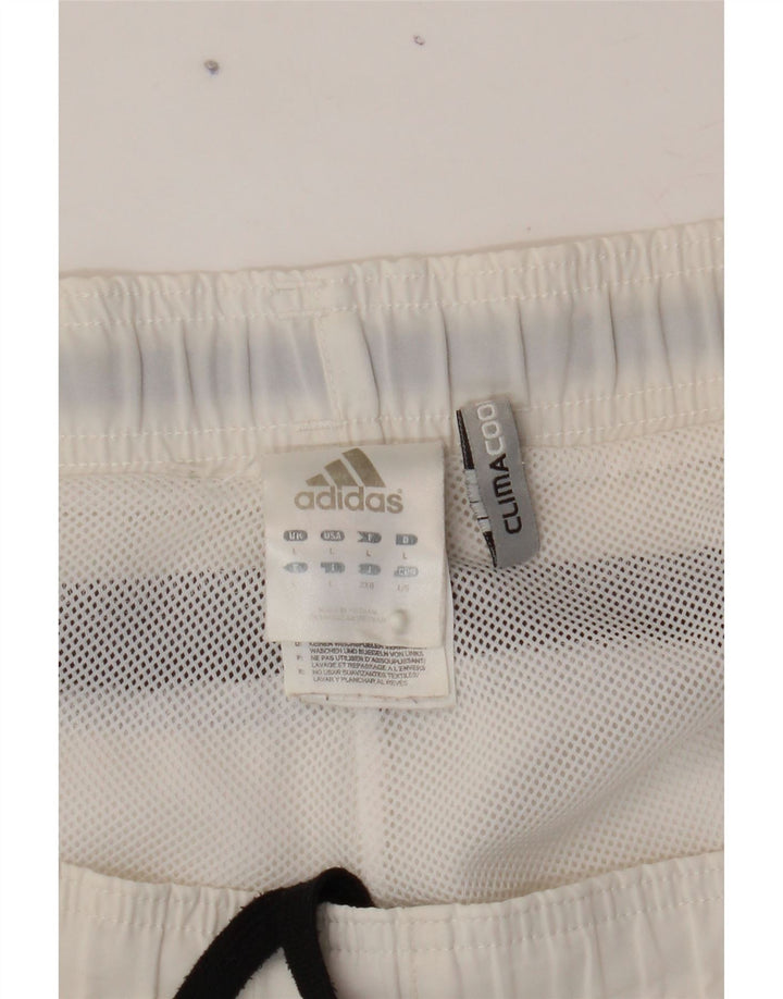 ADIDAS Mens Climacool Sport Shorts Large White Colourblock Polyester Vintage Adidas and Second-Hand Adidas from Messina Hembry 