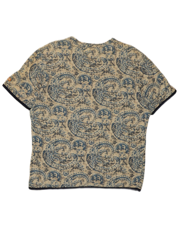 Maglietta grafica da donna Calvin Klein Top UK 18 XL Cotone Paisley beige