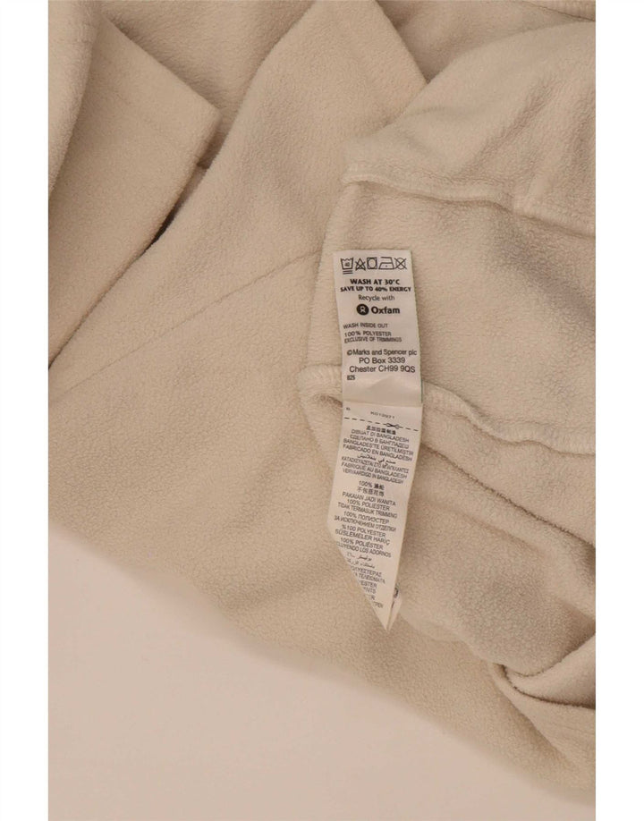 Giacca in pile da donna Marks & Spencer UK 12 Poliestere beige medio