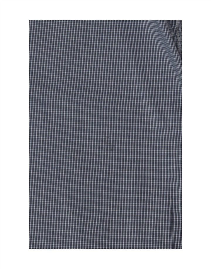DKNY Mens Slim Fit Shirt Size 16 16 1/2 Large Navy Blue Check Vintage Dkny and Second-Hand Dkny from Messina Hembry 