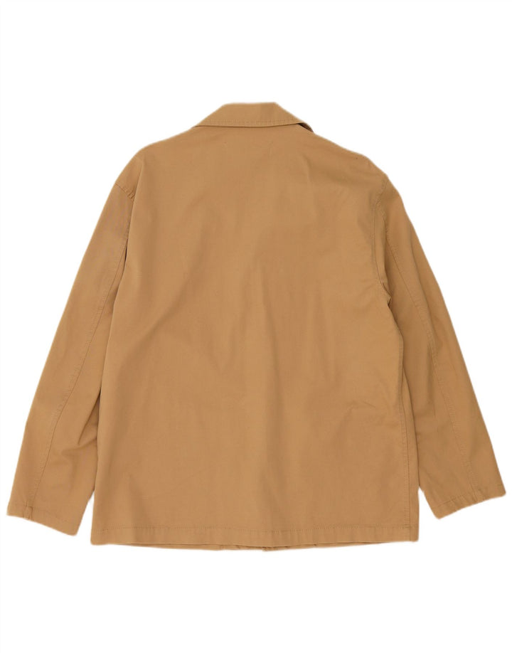 Giacca blazer oversize a 3 bottoni da donna Zara UK 10 piccola in cotone beige