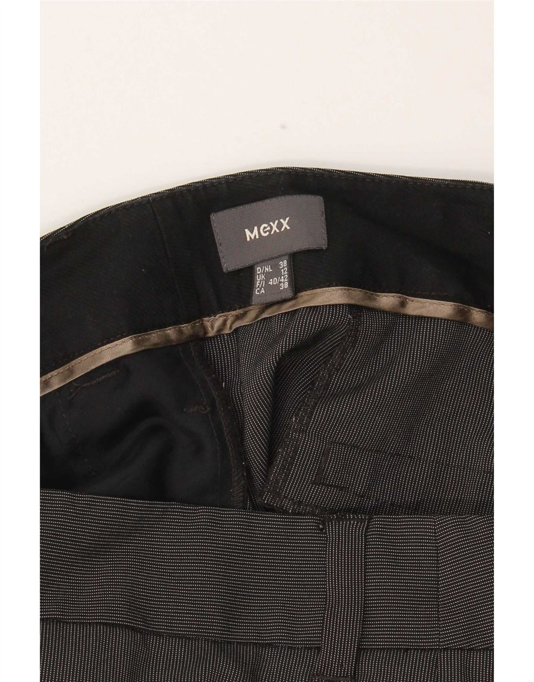 Abito da donna Mexx a 2 bottoni in 2 pezzi UK 12 Medium W30 L33 Gessato grigio