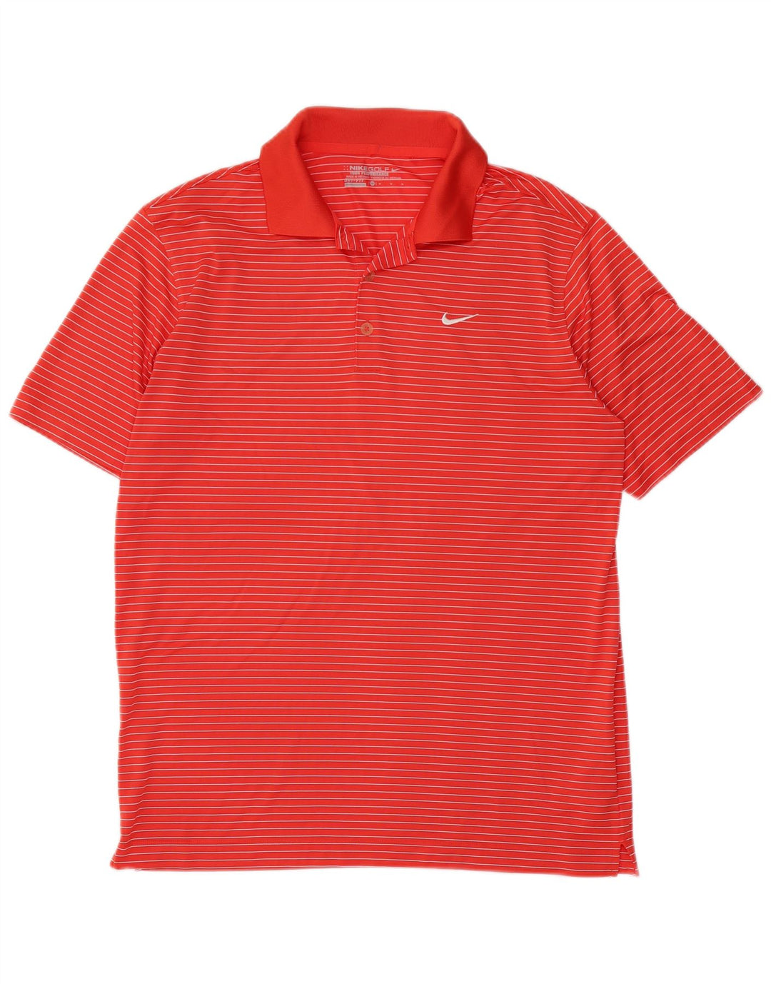 Polo Nike da uomo Dri Fit in poliestere a righe rosse medie