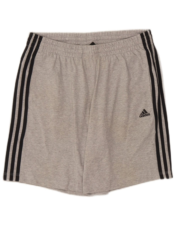 Pantaloncini sportivi Adidas Climalite da uomo in cotone chiazzato grigio medio