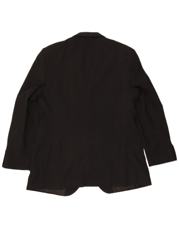 Giacca blazer a 2 bottoni Marks & Spencer da uomo UK 44 XL poliestere nero