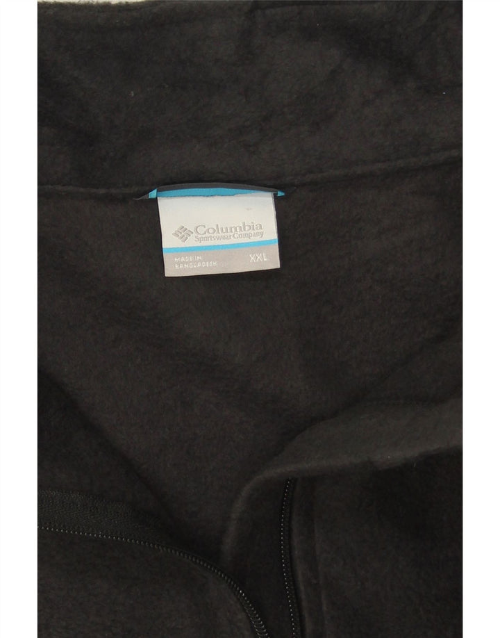 Maglione in pile da uomo con zip e collo COLUMBIA 2XL Poliestere color block grigio