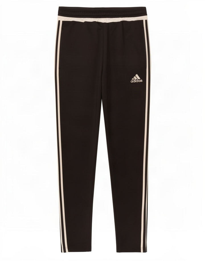 Pantaloni da tuta Adidas Climalite da uomo, poliestere color block medio nero