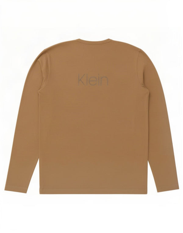 Calvin Klein Uomo Graphic Top Manica Lunga Grande Beige