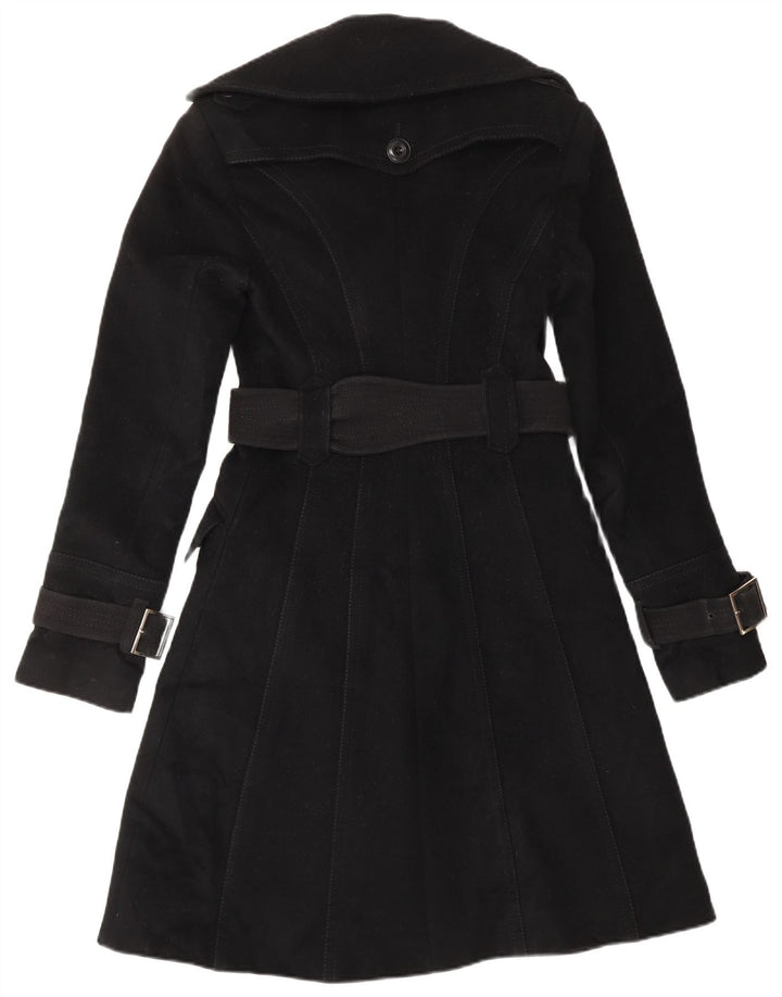 Trench da donna KAREN MILLEN UK 8 piccolo in lana nera