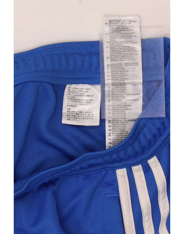 Pantaloni da tuta ADIDAS Climalite da donna UK 10 Small Blu Poliestere
