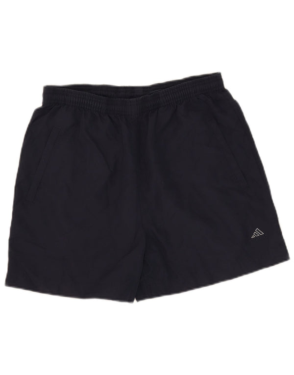 Pantaloncini sportivi Adidas da donna UK 12 medio blu navy poliestere