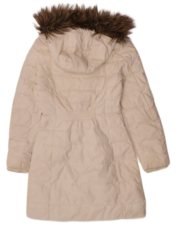 Cappotto imbottito con cappuccio da donna Tommy Hilfiger UK 6 XS poliestere bianco