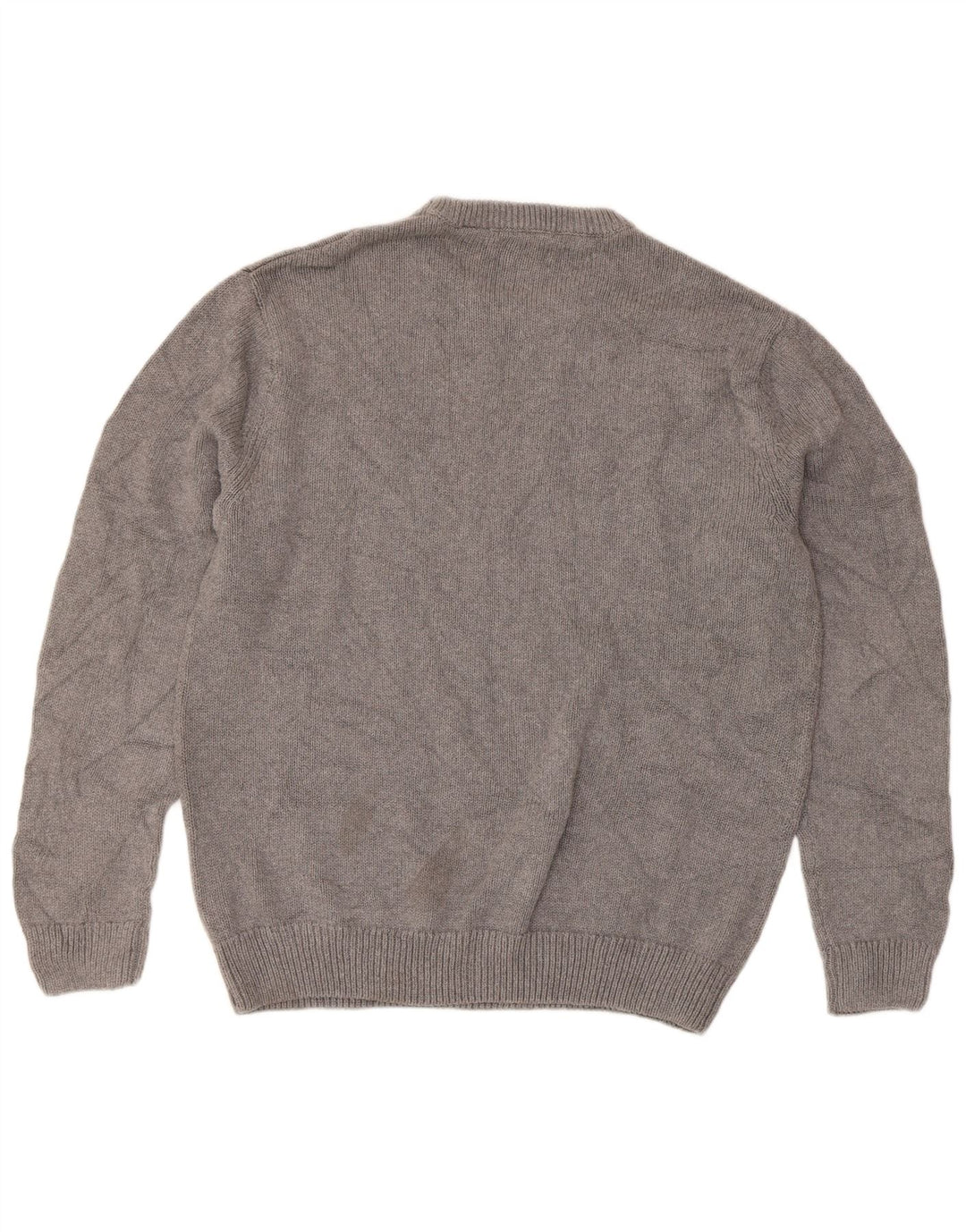 Chaps Uomo Maglione Girocollo Vestibilità Regolare Maglione Grande Cotone Grigio
