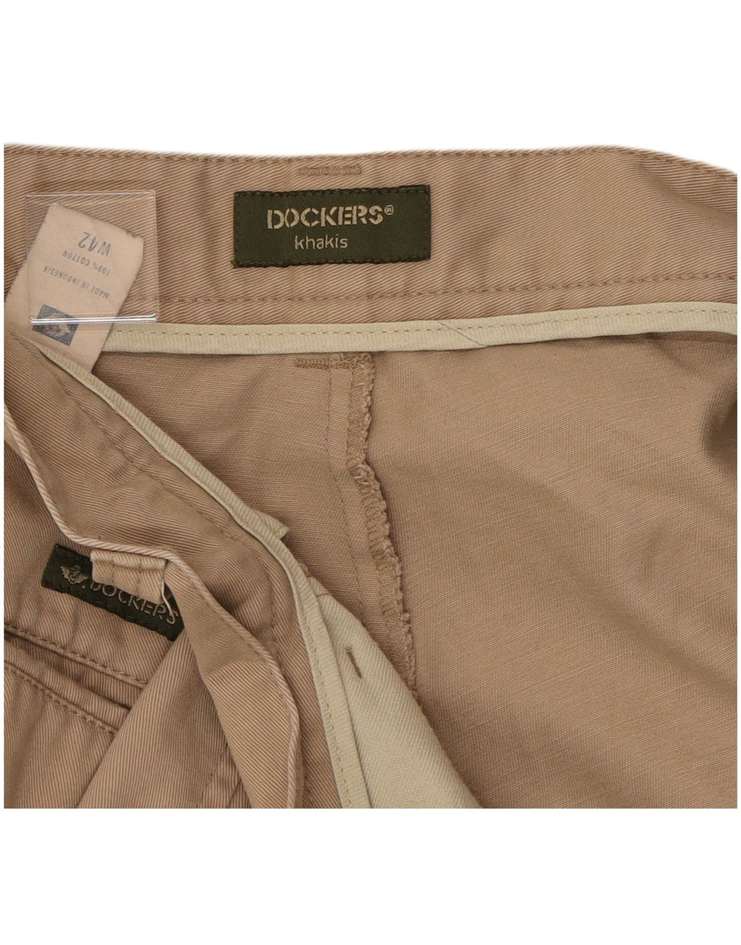 DOCKERS Mens Khakis Chino Shorts W42 2XL Beige Cotton