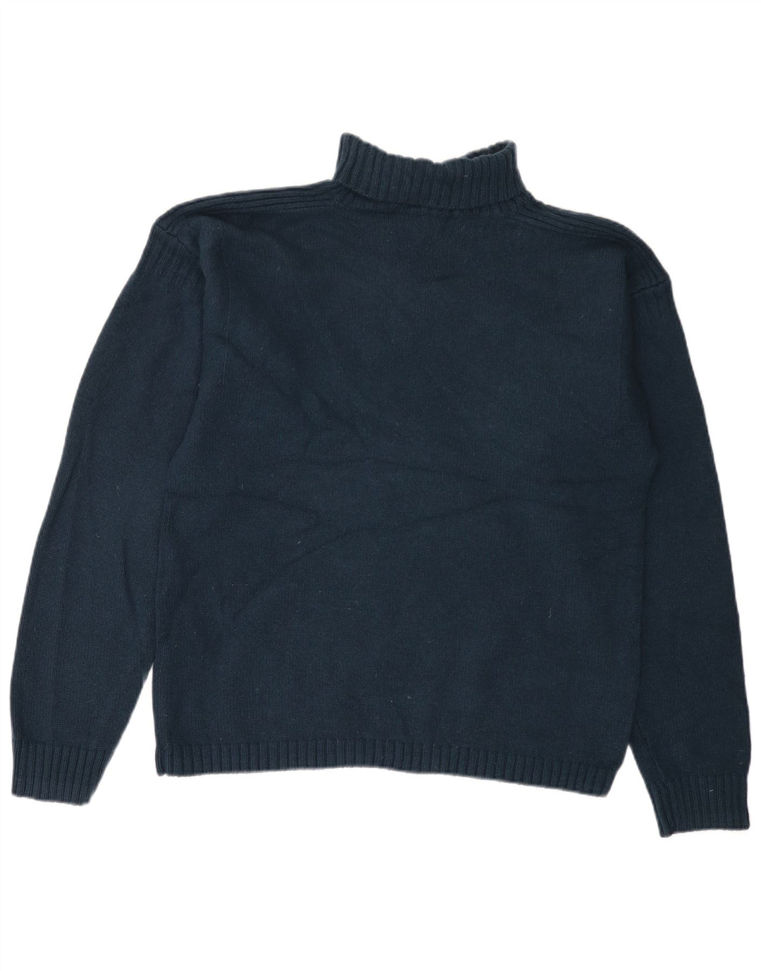Maglione maglione collo alto da donna LEVI'S UK 18 XL Lana d'agnello blu navy