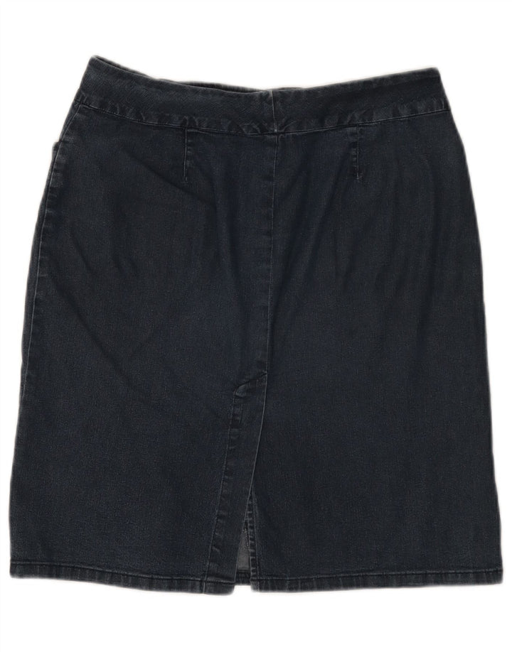 Gonna in denim da donna Benetton IT 44 media W28 blu navy in cotone