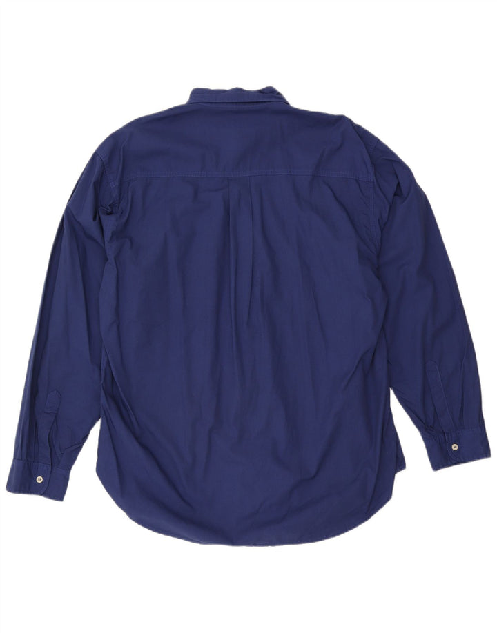 Camicia da uomo American System Large in cotone blu navy