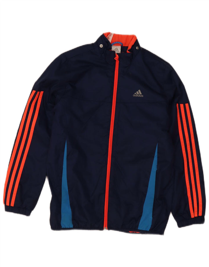 Giacca a vento Adidas da ragazzo 11-12 anni in poliammide color block blu navy