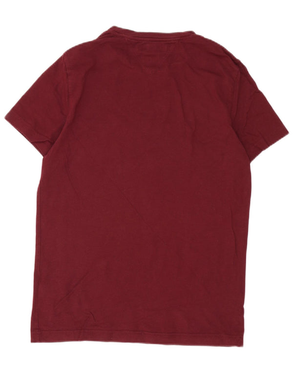 Tommy Hilfiger Mens Slim Fit Graphic T-Shirt Top Small Burgundy Cotton