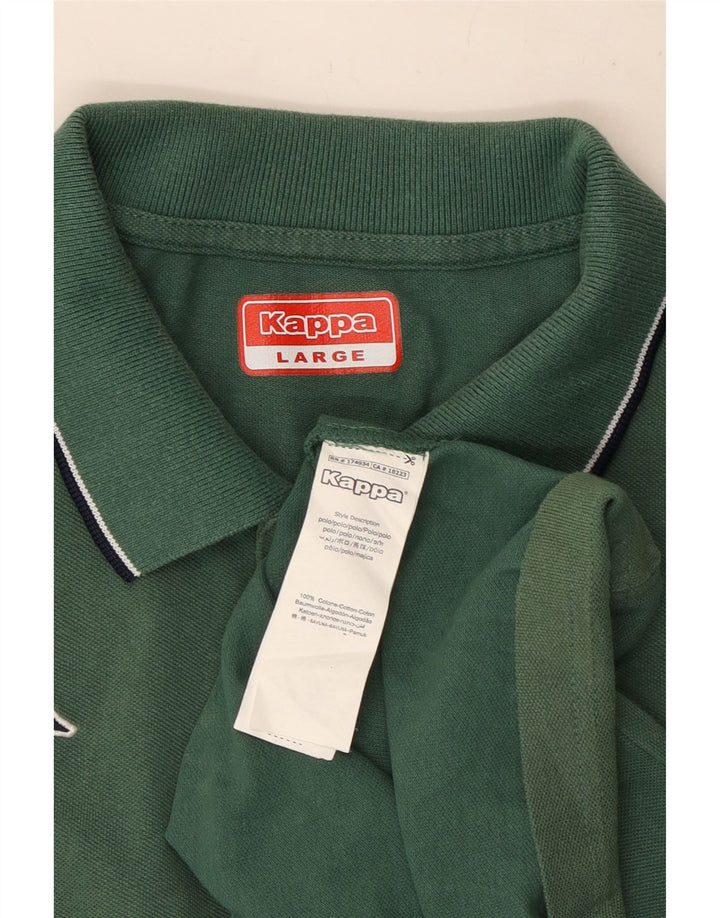 Polo Kappa Uomo Large Verde Cotone