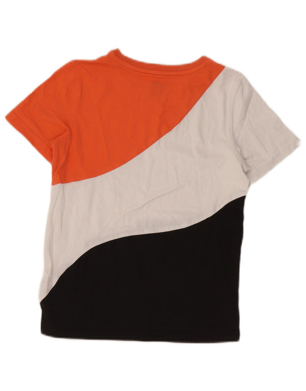 Maglietta grafica Puma da bambino, 9-10 anni, in cotone color block multicolore