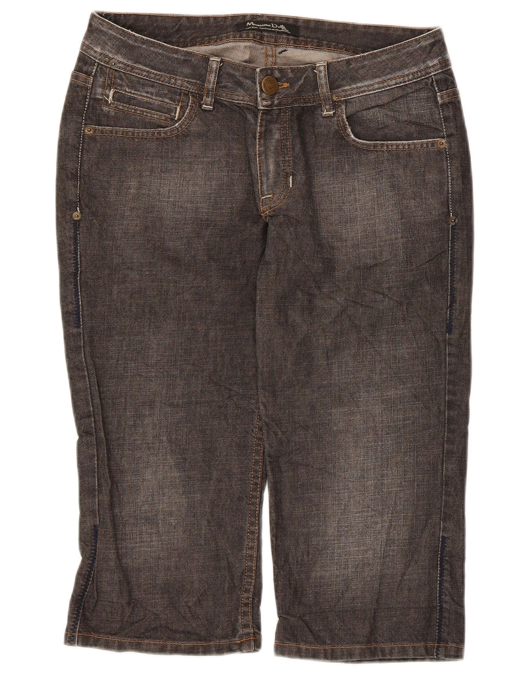 Pantaloncini di jeans Bermuda da donna Massimo Dutti W28 Cotone grigio medio