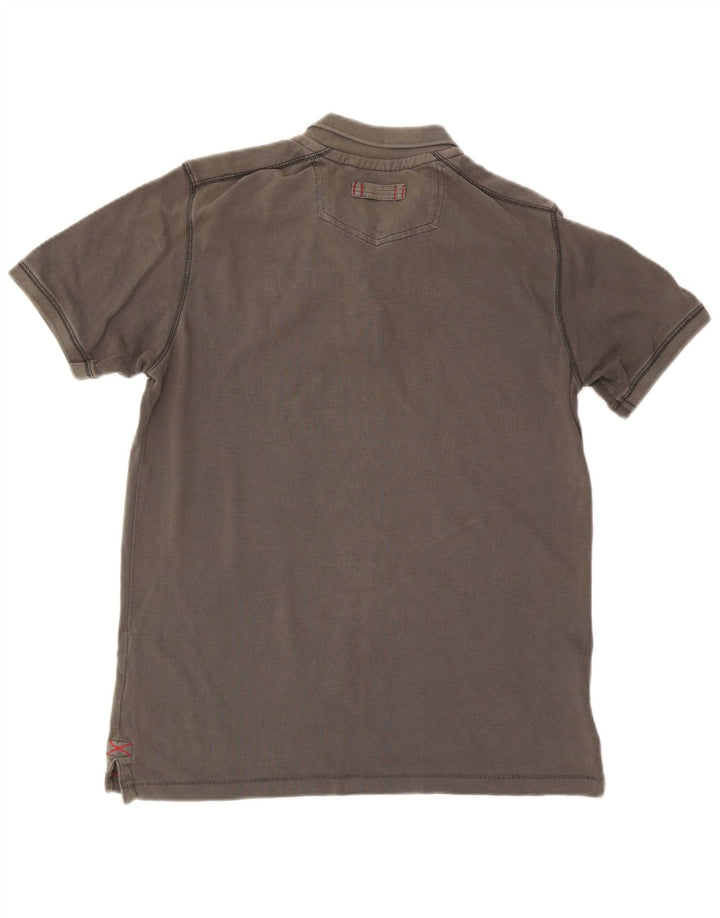 Polo da uomo Fat Face in cotone grigio medio
