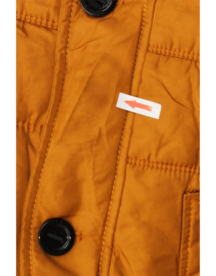 Giacca imbottita militare da uomo Zara UK 36 piccola arancione poliestere