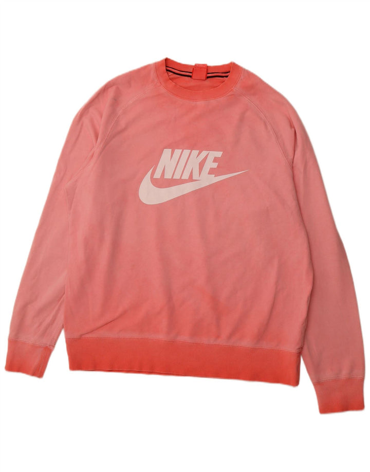 Felpa grafica da uomo NIKE maglione XL in cotone rosa