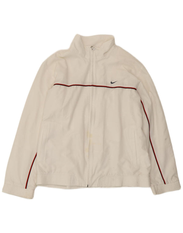Giacca da tuta da uomo Nike UK 41/43 grande poliestere bianco