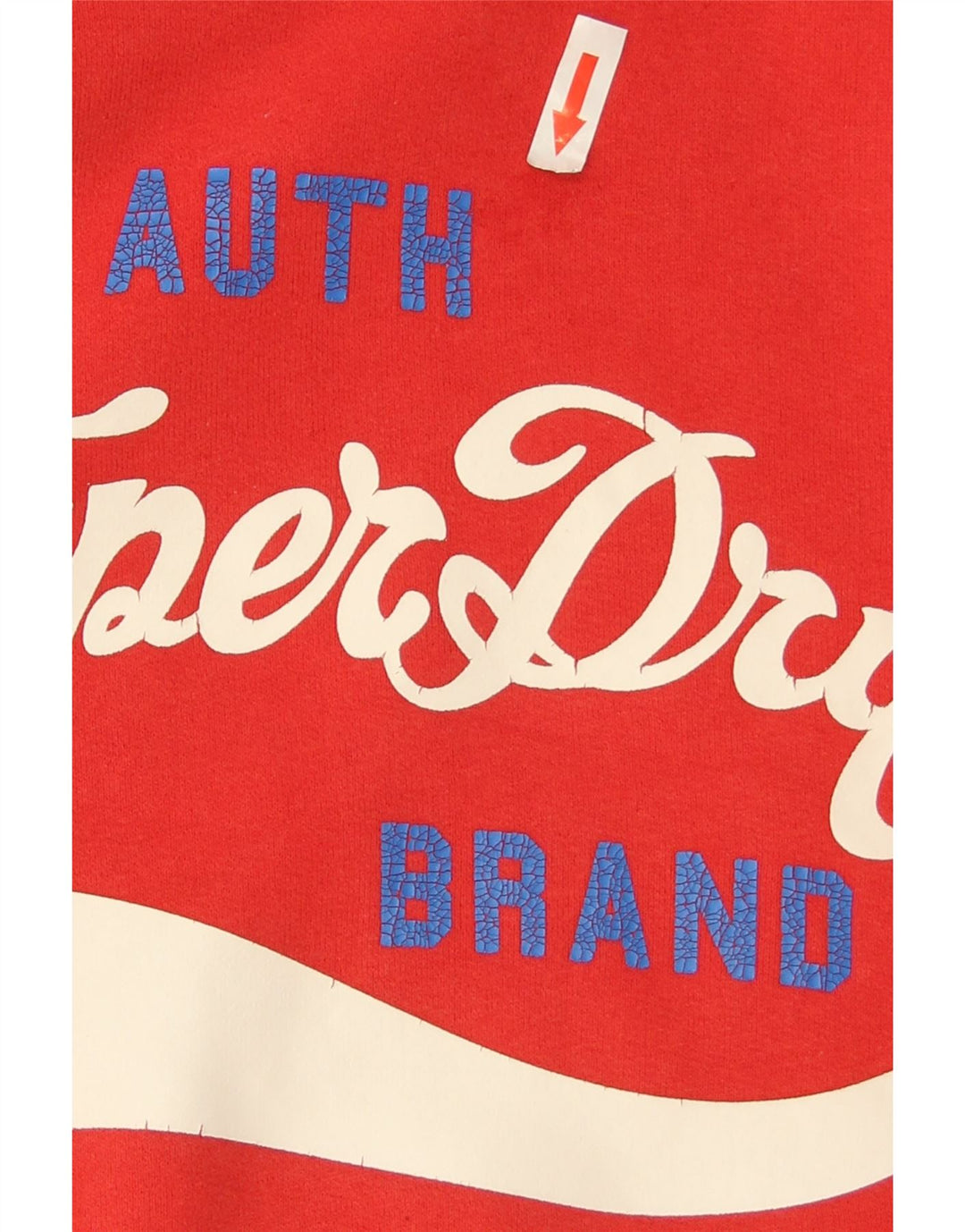 Felpa con cappuccio oversize con grafica da donna Superdry UK 14 Large Rosso Cotone