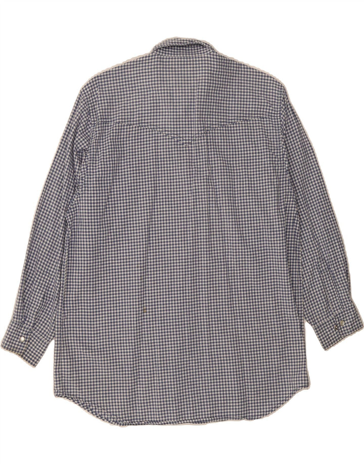 WRANGLER Mens Shirt Small Blue Gingham Cotton Vintage Wrangler and Second-Hand Wrangler from Messina Hembry 