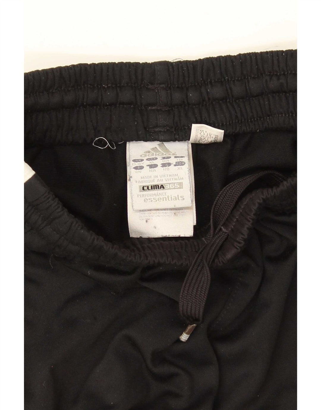 Pantaloni della tuta Adidas Clima 365 da ragazzo 15-16 anni in poliestere nero