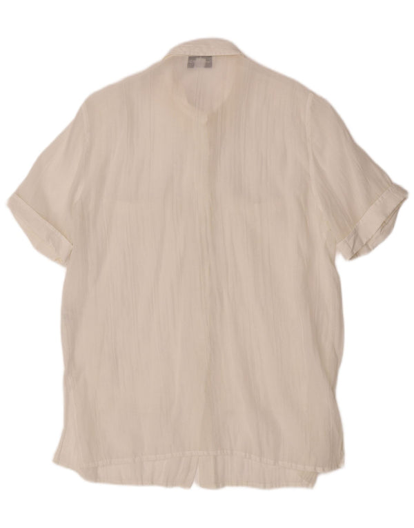 Camicetta a maniche corte da donna Pierre Cardin UK 16 Large Bianca