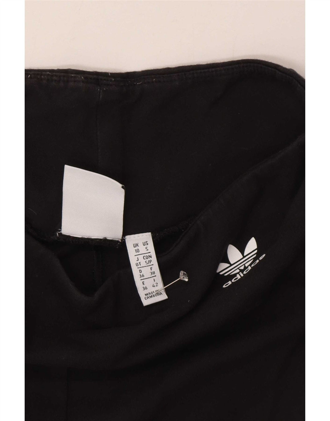 Leggings grafici da donna Adidas UK 10 Small Black Colourblock