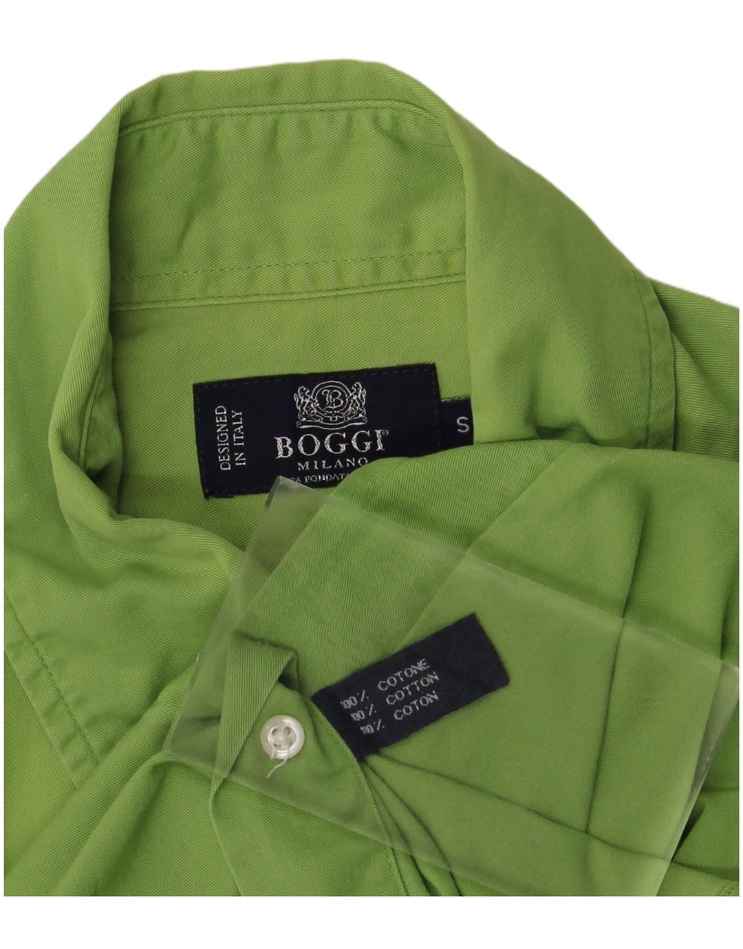 Camicia Uomo Boggi Piccola Verde Cotone